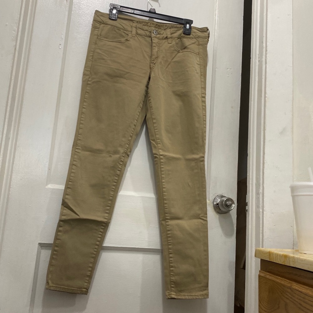 American Eagle khaki jeggings size 10 stretch